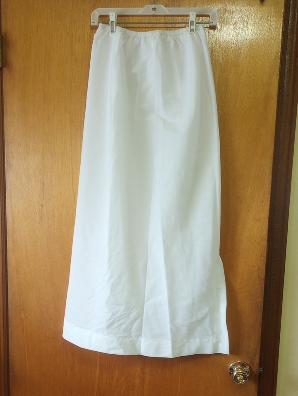 Val Mode Large Vintage Nylon & Polyester Neutral White Full-Length Half Slip